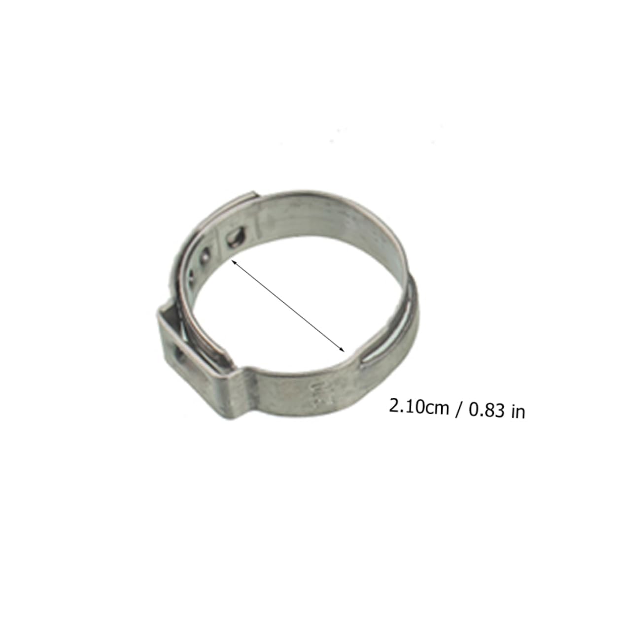 MUSISALY Strong Tube Clamp 80pcs Set Stainless Steel Single Ear Hose Clamp 7 Sizes for Appliances