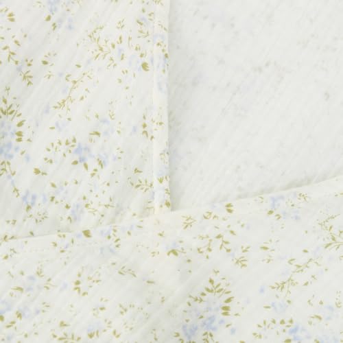 Image of Amazhiyu Women's Cotton Gauze Short Sleeve Wrap Mini Dress | Summer Casual V Neck Sundress