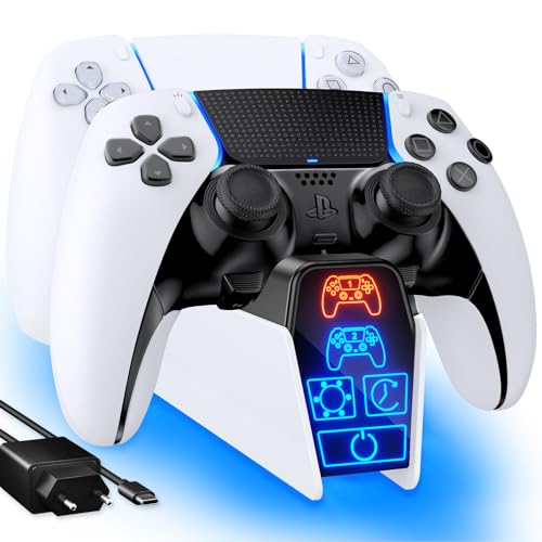 Fenolical Stazione Ricarica Controller DualSense PS5 e Edge