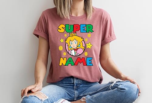 Customized Super Family Shirt, Birthday Shirt, Personalized Friends Matching Tee, Shirt Kart Shirts, Yoshi Bowser Jr Daisy Rosalina Peach Koopa Waluigi Wario Toad T Shirts… (Unisex T-Shirt)4