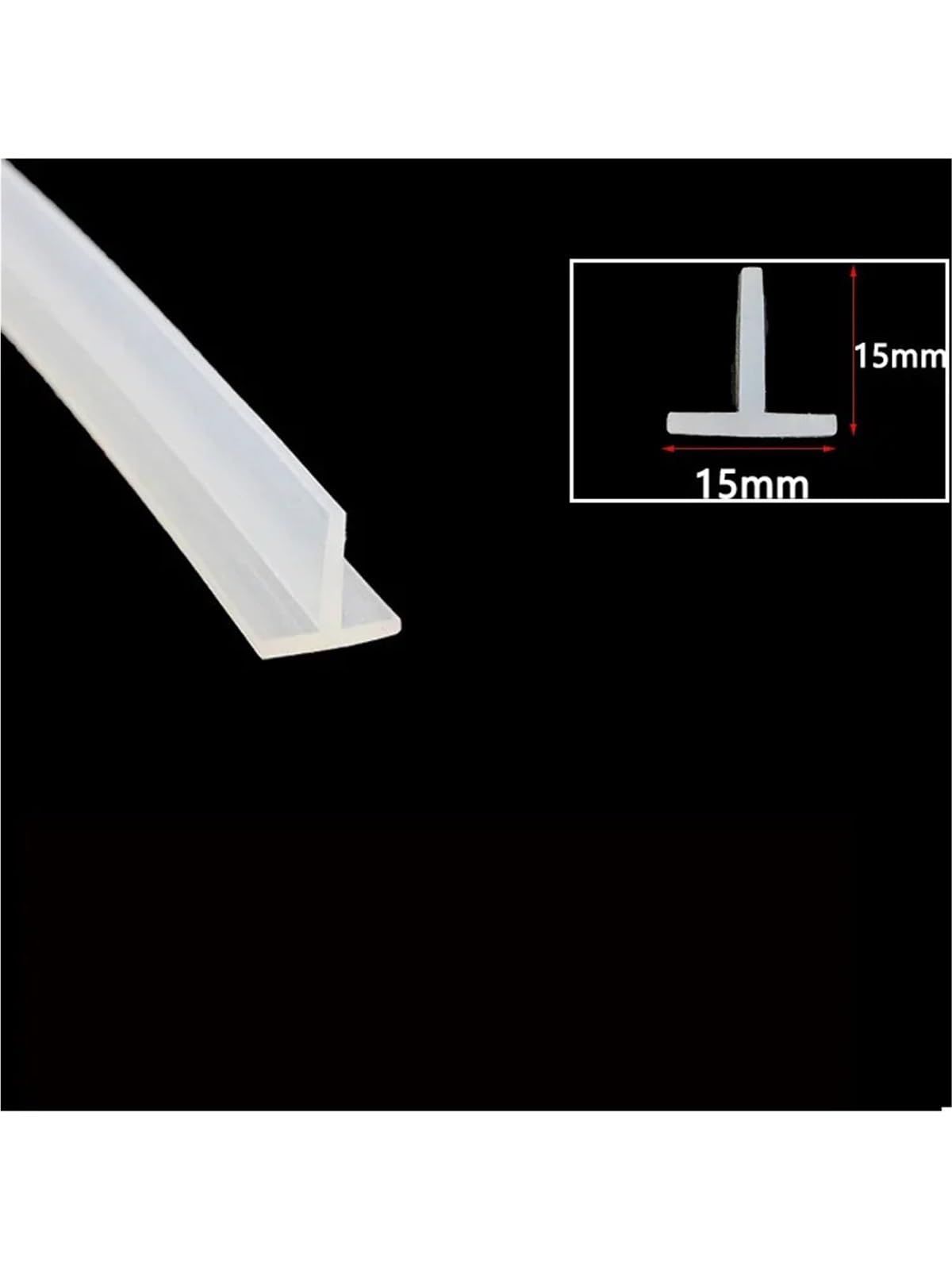 juntas de sellado transparente Tira De Sellado Silicona En Forma T, 1 M/5 M/10 Metros, Burlete Goma For Cocina, Resistente Al Agua Y Calor(T-21,10M)