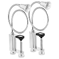 LED Concepts BBQ Grill Lights Magnetic Base Super-Bright LED Lights-360 Degree Flexible Gooseneck, Weather Resistant, Task Lighting Barbecue Grilling Gifts for Men Dad Husband (Silver, 2 Pack)