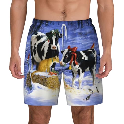 Short de bain homme séchage rapide EdWal, maillot double couche anti-irritation imprimé