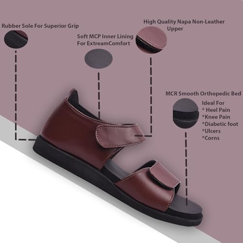 Image of DR PLUS Women's Healthcare, Diabetic and Orthopedic Light Weight MCR /MCP Footwear /Sandals /Slipper /Chappal