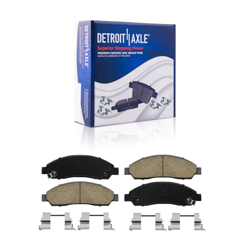 Image of Detroit Axle - Front Brake Kit for Chevrolet Colorado GMC Canyon Isuzu I-280 I-290 I-350 I-370 Replacement Disc Brake Rotors and Ceramic Brake Pads: 11.02'' inch Rotors