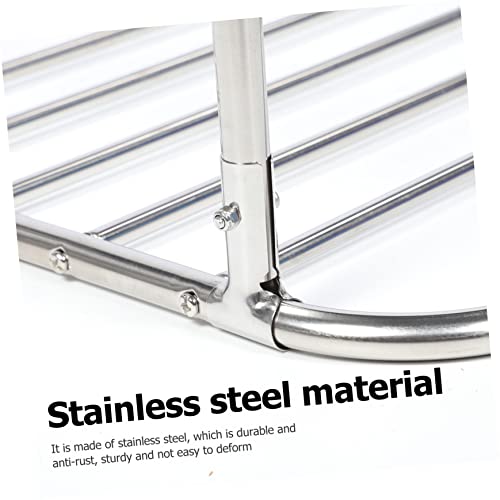 Estante plegable para secar ropa y zapatos de acero inoxidable miniatura 2