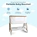 Motherly Haven Baby Bassinet Bedside Sleeper, Portable Crib for Newborns, Adjustable 7-Height Auto-Lock, with Wheels, Soft Mattress & Breathable Mesh