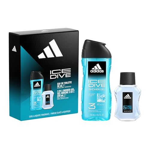 adidas, Set de regalo Ice Dive con colonia de 50 ml y gel de ducha de 250 ml