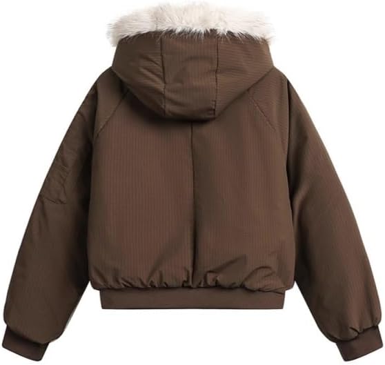 Outdoor Warm Short Cotton Padded Jacket with Retro Collar Thick Coat
