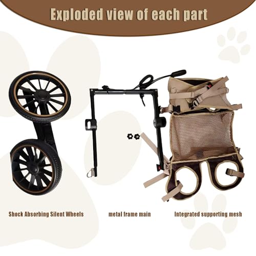 Silla de ruedas para perros con movilidad reducida y ruedas duraderas 6