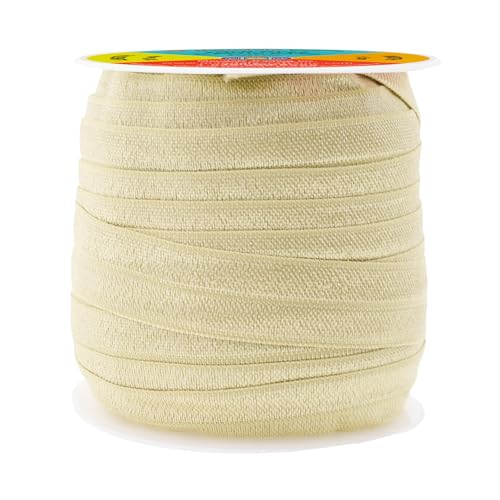 Mandala Crafts 5/8 Inch Beige Fold Over Elastic Ribbon for Hair Ties by Mandala Crafts - Used condition - US$8.90
