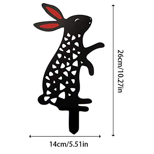 Carreteiro Easter Rabbit Yard Art, Outdoor Garden Backyard Lawn Stakes Decor Gift, Cute Garden Planting Props Ornaments-B #TOP6