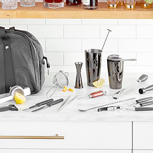 Barfly M37103Bk Deluxe Ii Cocktail Set, 20-Piece, Gun Metal Black #TOP6