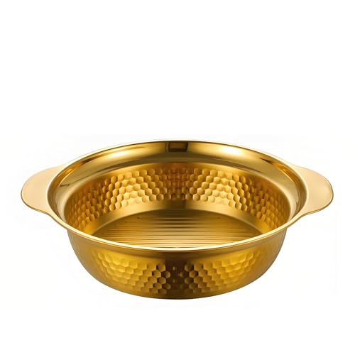 Sartén de cobre de 27 cm martillada en acero inoxidable con doble mango 2