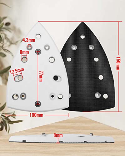 Image of TIKSCIENCE DTS400 DS400 Triangle Sanding Pad Fit for Random Orbit Sanders STF-Delta-100x150mm StickFix Base, Sanding Pad for Detail Sanding in Corners and Edges
