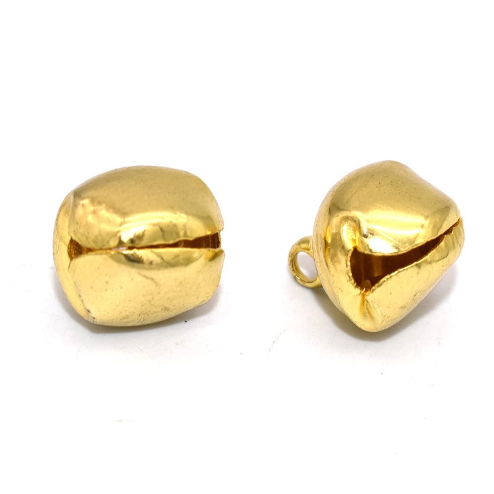 Adorno de Campanas para Navidad, Campanas navideñas pequeñas, 20 Piezas, dijes de Campana Dorados de 13 mm