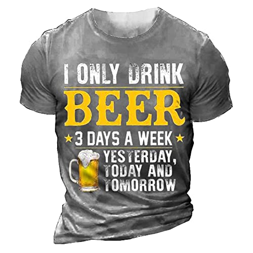 Hongwenstore Je ne Bois Que de la bière 3 Jours par Semaine T-Shirt drôle d'humour de Buveur Cover