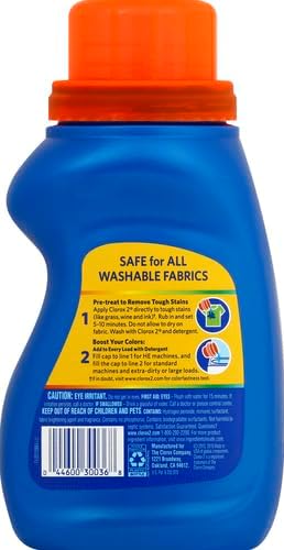 Miniatura 3 de Clorox 2 quitamanchas y abrillantador de color, 22 onzas (el embalaje puede variar), 22 onzas líquidas (paquete de 1)