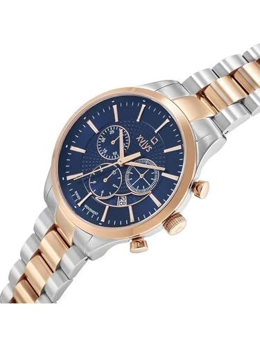 Image of Xylys Quartz Chronograph Blue Dial Two Toned Stainless Steel Strap Watch for Men