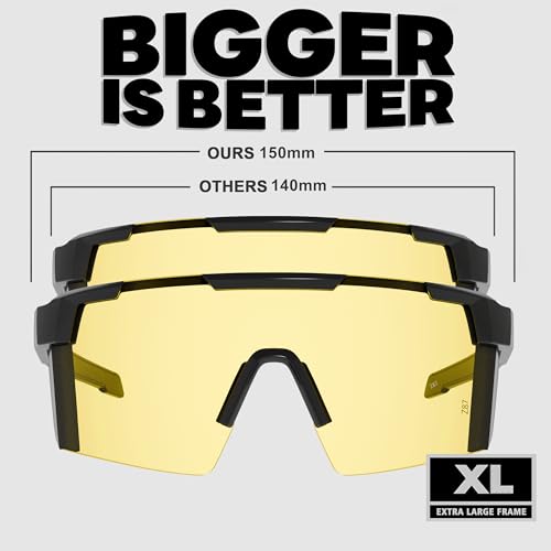 Image of MAXJULI XL Z87 Sunglasses for Big Wide Heads Men TR90 Ultralight UV400 Protection Work Glasses Z8225