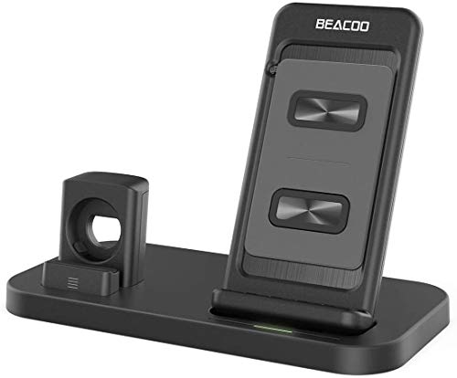 BEACOO 2in1 Wireless Charger Stand for Apple Smart Watch 6/5/4/3/2/1, Wireless Fast Charger Stand Compatible with iPhone SE 2020/11 Pro Max/XR/XS Max/X/8 Plus (No iWatch Charging Cable) - Thumbnail 6