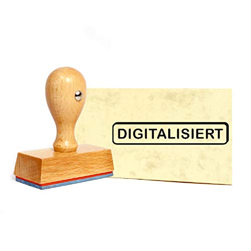 Stempel Digitalisiert - Holzstempel - 49 x 9 mm