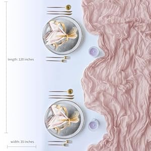 2 pack dusty pink cheesecloth table runners 10ft gauze table runner boho wedding cheese cloths decor for bridal baby shower birthday party easter mothers day decorations  urban country home decor