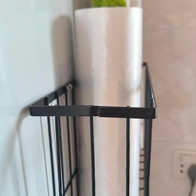 Multi-functional Kitchen Pantry Wrap Foil Storage Organizer, Black