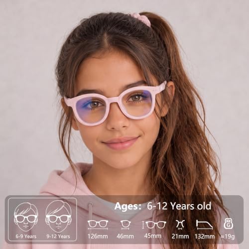 Image of EYEBUDDY Blue Light Glasses for Kids Boys Girls,Computer Gaming Bluelight Glasses,Fake Glasses for Ages 2-12