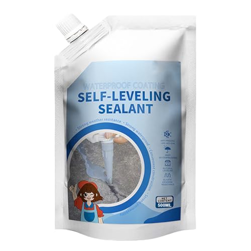 Sellador Para Cemento,Autonivelante Rellenador de Juntas y Huecos - Masilla Impermeable De Secado Rápido 500ml Para Baño Entrada De Coche Suelo Sótano Cimientos Ladrillo Techo Cocina Piscina