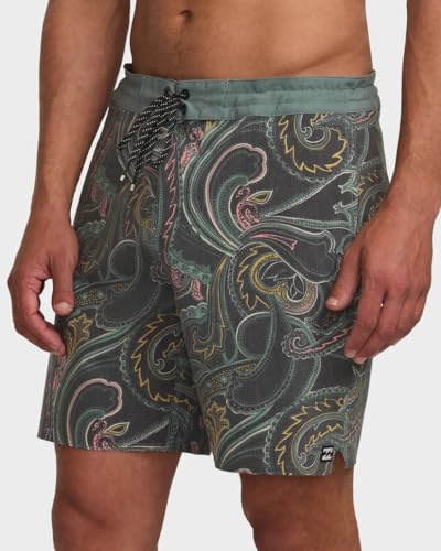 Billabong Men's Standard Good Times Lo Tide Boardshorts - Light Weight and Quick Drying Elastic-Waist Shorts4