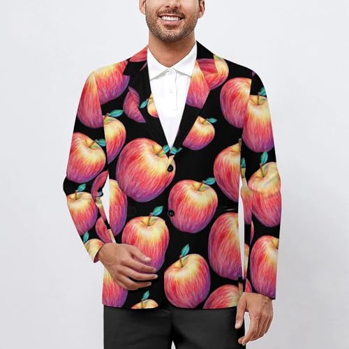 Drawing Fruit Classic Suits Blazer for Men Business Tuxedo Jacket Sport Coat Two Buttons2