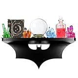Bat Shelf Gothic Decor - Gothic Bedroom Shelf - Spooky Home Decor Gifts - Floating Shelf with Hooks - Cool Wall Shelves for Bedroom - Wall Hanging Shelves - Apartment Room Decor, Home Decor Accents