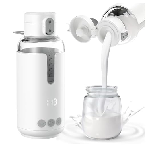 Portable Water Warmer for Brew Baby Formula with Precise and Constant Temperature Control,8 Ounce,4400 mAh Battery Powered,Instant Brewing Milk,Smart Wireless Baby Thermos for Travel,Car,on The Go