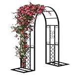 【Diamètre du tube : 20 mm】 Notre arche de jardin en métal utilise un tube d'acier de haute qualité de 20 mm de diamètre, galvanisé à chaud pour une durabilité et une stabilité accrues