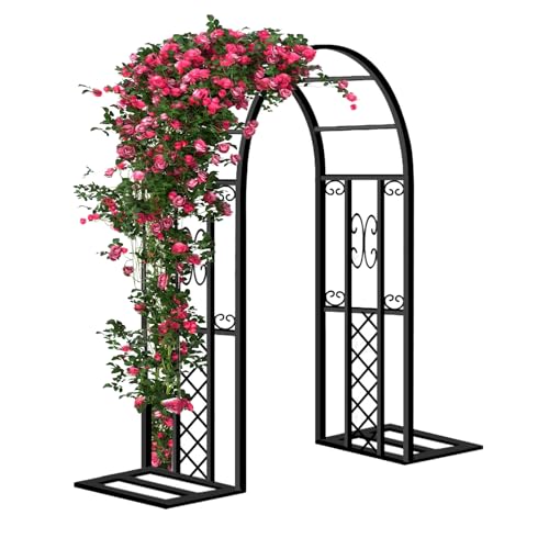 Arche de Jardin en MéTal, Arche à Roses, Acier Galvanisé 20 Mm, Antirouille, Pergola Jardin Exterieur DéCoration, Convient Aux Plantes Grimpantes, Aux...