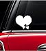 spdecals Autism Awareness Heart Puzzle Car Window Decal Sticker (White, 4