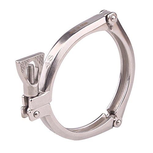 Image of DERNORD 4 Inch Three Segment Sanitary Clamp Stainless Steel 304 Tri Clamp Clover ((Tri clamp: 4 Inch))