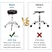 McDooFly Adjustable Heavy Duty Stool - Rolling Stools with Locking Caster Wheels - Swivel Stools Backless Chair for Beauty Hair Salon Spa Home Kitchen Office Shop Massage(Black, Height 18 to 22 in)