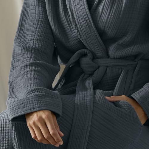 Image of BOLL & BRANCH Dream Robe - 100% Organic Cotton - Ultra Soft, Lightweight, Breathable, and Pre Shrunk - Unisex