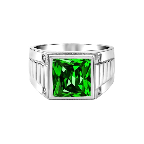 Bague émeraude pour papa, le cadeau idéal en argent sterling BySilverStone