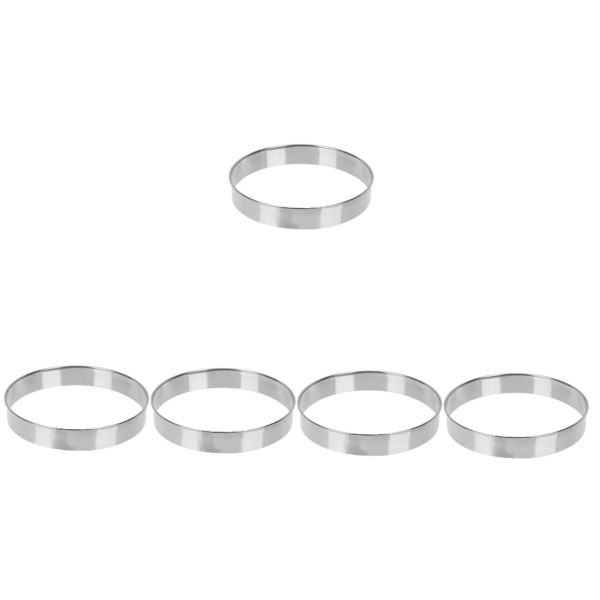 BESTonZON 5pièces Anneau Inoxydable pour Pâtisserie pour Pizza Et Gâteaux Accessoire Pratique De Cuisine pour Cerclage De Desserts