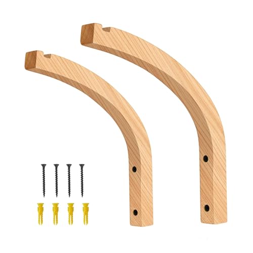 Rustic Wooden Plant Hooks ? Wall-Mount Flower Pot Holder | Heavy-Duty Non-Slip Decorative Hook For Indoor Outdoor Garden Balcony