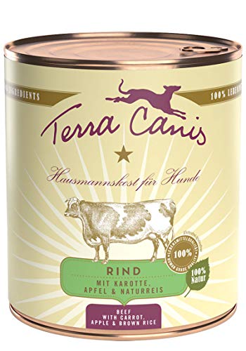 Produktbild von Terra Canis Classic Nassfutter Rind mit Karotte, Apfel und Naturreis - 6 x 800 g