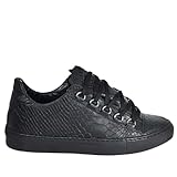  Sneakers Pelle Squamata Nero (40 EU)