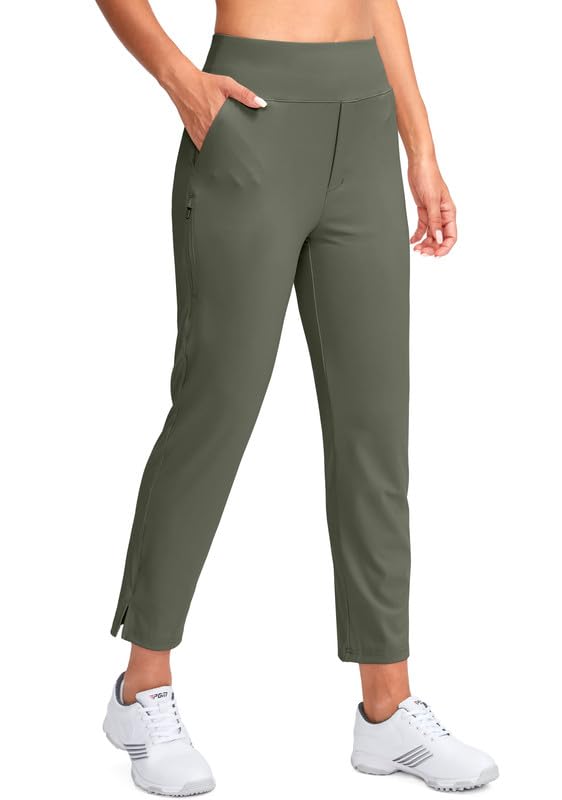Image of YYV Women's Golf Pants High Waist Stretch Ankle Pants with Pockets