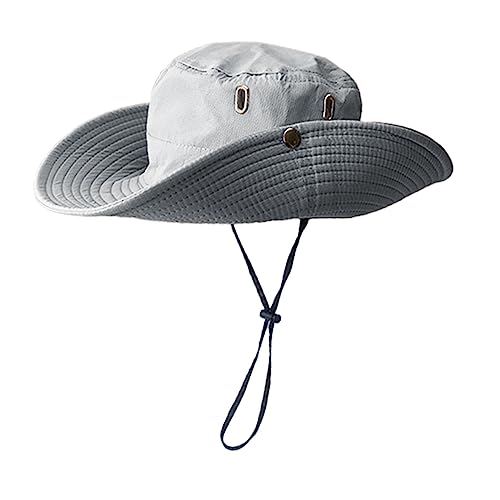 Epsoco Sun Hats For Men With Uv Protection Cooling Wide Brim Beach Hat For Women Foldable Mesh Safari Boonie Cap Fishing Bucket Hat Light Grey #TOP10
