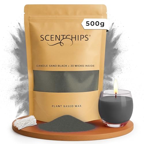 Scentchips Sable pour bougies - Granulés de cire colorés à faire soi-même - Sable décoratif pour pots en verre et bougies chauffe-plat - Sans parfum - Idéal pour le bricolage, les fêtes et la