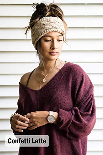 image for Funky Junque Fleece Lined Head Wrap Headband Ear Warmer for Women, Sof