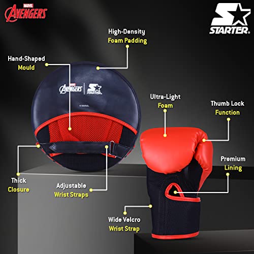 Image of Starter Iron Man Focus Pad with Boxing Gloves by Starter-Perfect for Trainning,Foam Padding,Moulded Foam,Multi-Colour